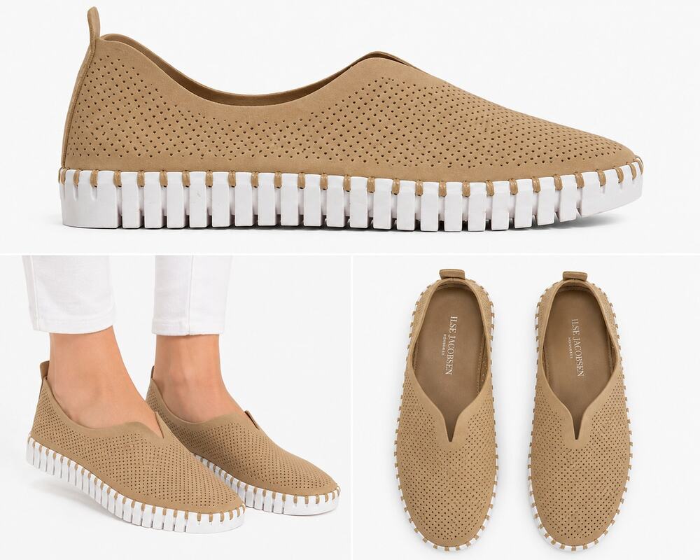 New ILSE JACOBSEN Tulip 139 Latte Slip-On Shoes Women’s US 9